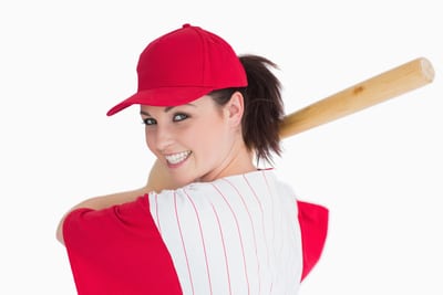 Woman with a baseball bat