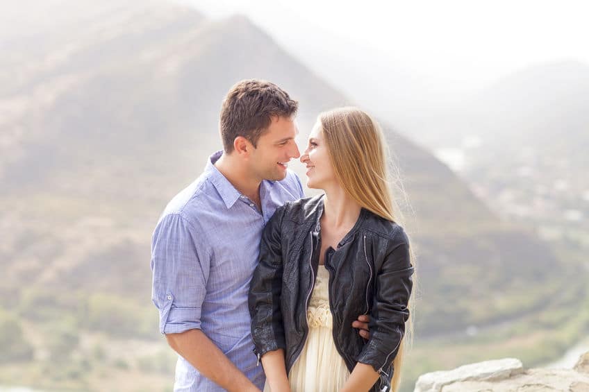 couple smiling at each other