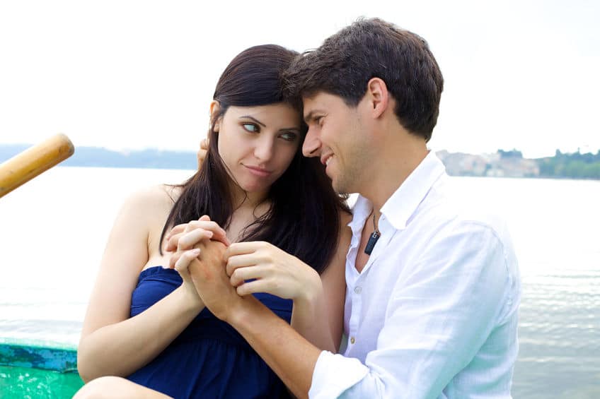 cute couple at the beach