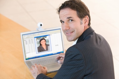 businessman working on his laptop