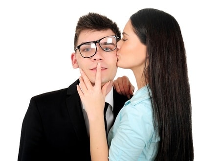 girl kissing a man because they like woman who show affection