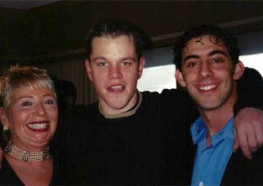 Evan Marc Katz with actor Matt Damon and a colleague