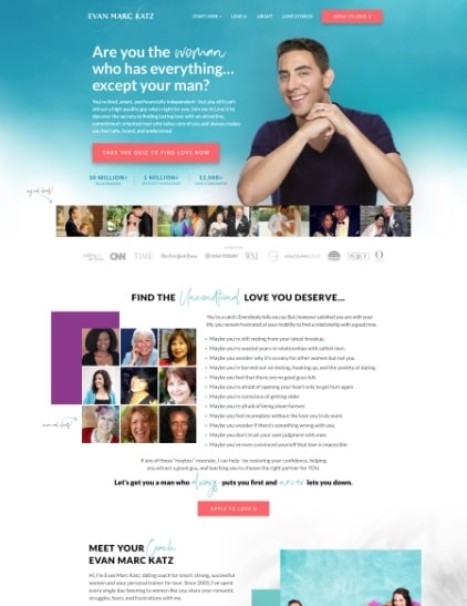 smiling dating coach Evan Marc Katz launched evanmarckatz.com 3.0 guiding women through Love U