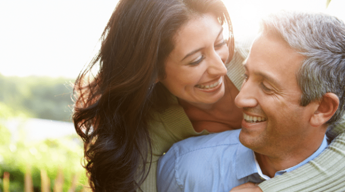 Man and woman with a great relationship